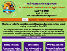 Tablet Screenshot of mid-marylandpetapalooza.com